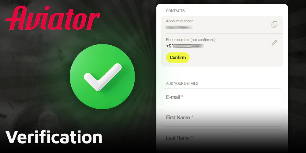 Verification account To play Parimatch Aviator in India