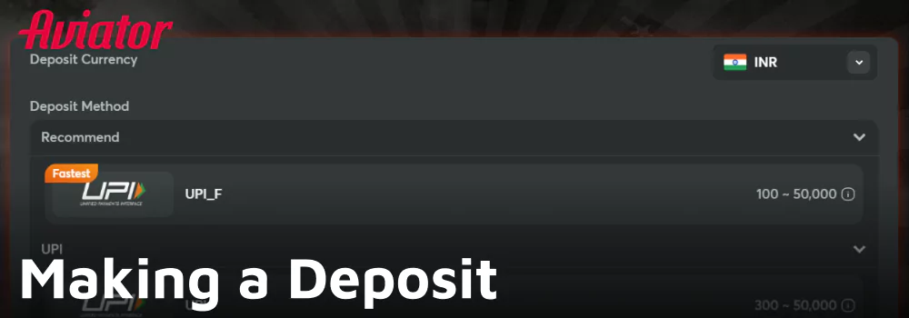 Make a deposit at BC.Game to play Aviator game
