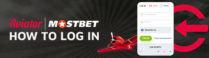 How to log in - Mostbet Aviator India